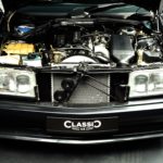 moteur d'une Mercedes 190 2.5-16 Evo 1 de 1989 - en vente chez Classic 42 - Mercedes Occasion Belgique