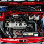 moteur d'une Volkswagen Polo G40 rouge de 1992