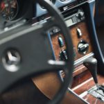 interior view of a 1987 automatic Mercedes 300 SL for sale by Classic 42