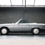 exterior view of a 1987 automatic Mercedes 300 SL for sale by Classic 42