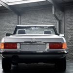back view of a 1987 automatic Mercedes 300 SL for sale by Classic 42