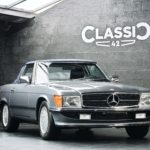 exterior view of a 1987 automatic Mercedes 300 SL for sale by Classic 42
