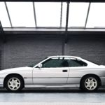side view of a 1991 BMW 850i 6 speed manual for sale with Classic 42 Belgium