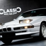 vue avabt d'une BMW 850i de 1991 manuelle à vendre chez Classic 42