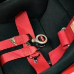 ceinture de sécurité d'une Porsche 993 RS Clubsport rouge de 1996 occasion chez classic 42