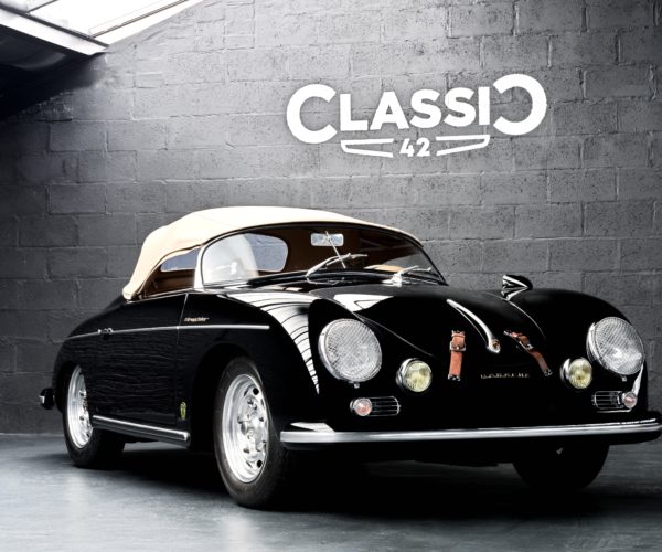 vue avant d'une Porsche 356 A 1600 SPEEDSTER de 1958 a vendre chez Classic 42
